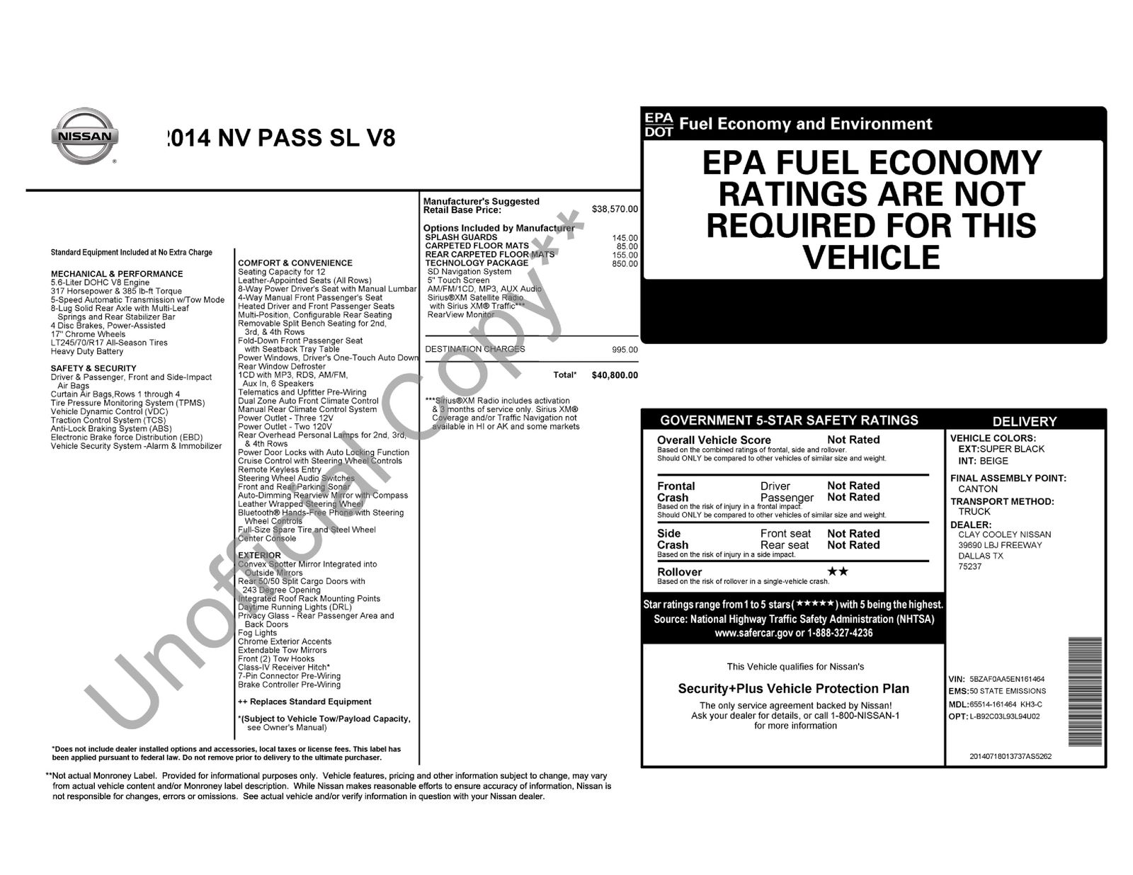 nissan nv passenger 2014 5BZAF0AA5EN161464 image nissan nv passenger 2014 5BZAF0AA5EN161464 image